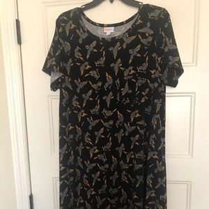 Black Carly with bird print
